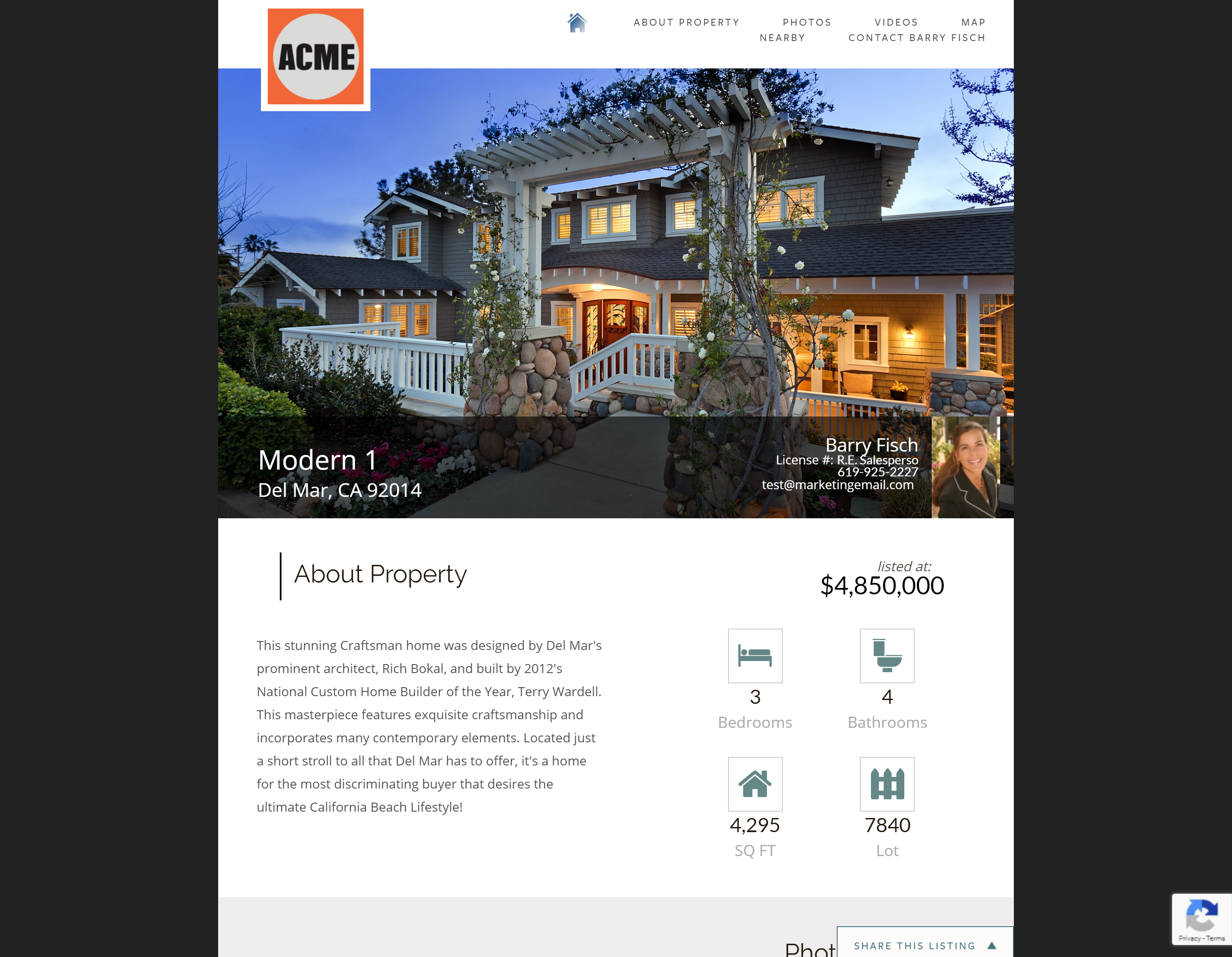 Modern 1 Website Template Screenshot